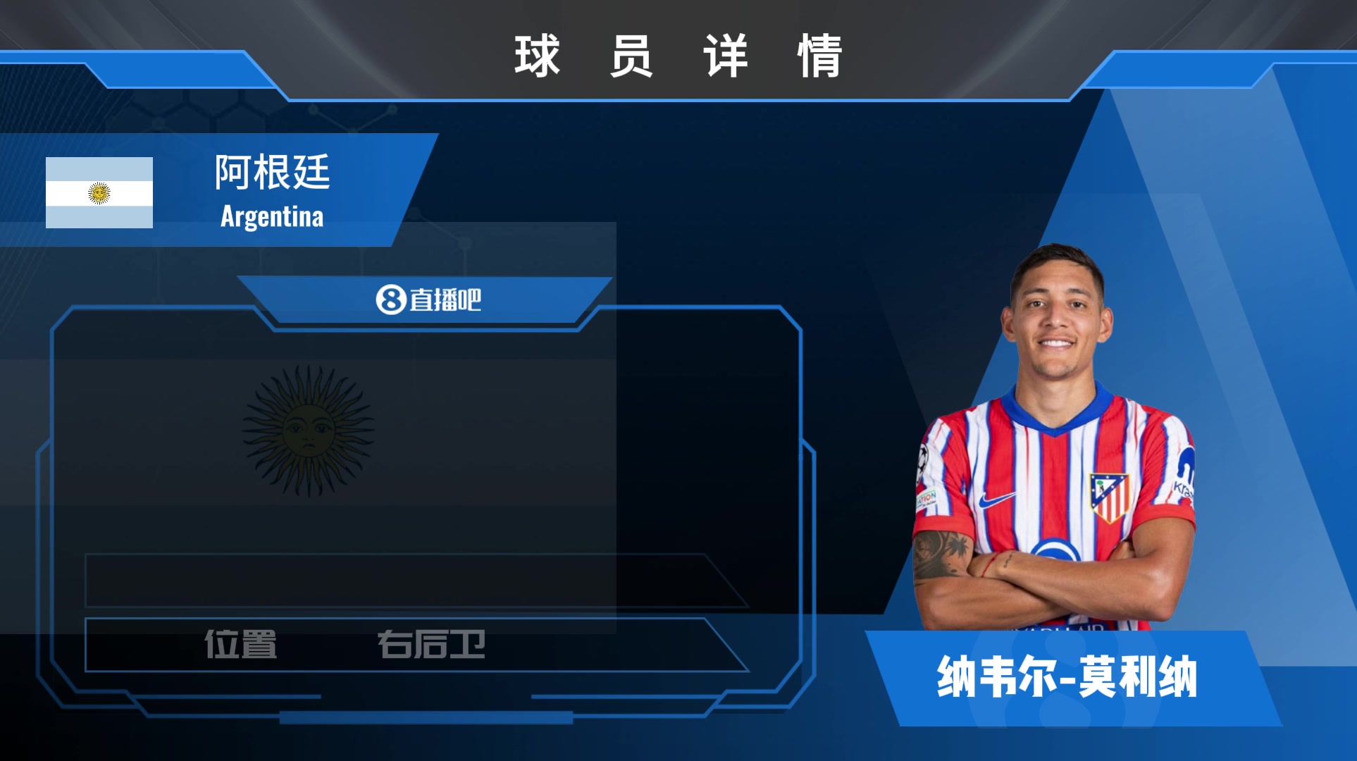 球員集錦傳中出眾奔跑力十足的阿根廷邊翼莫利納